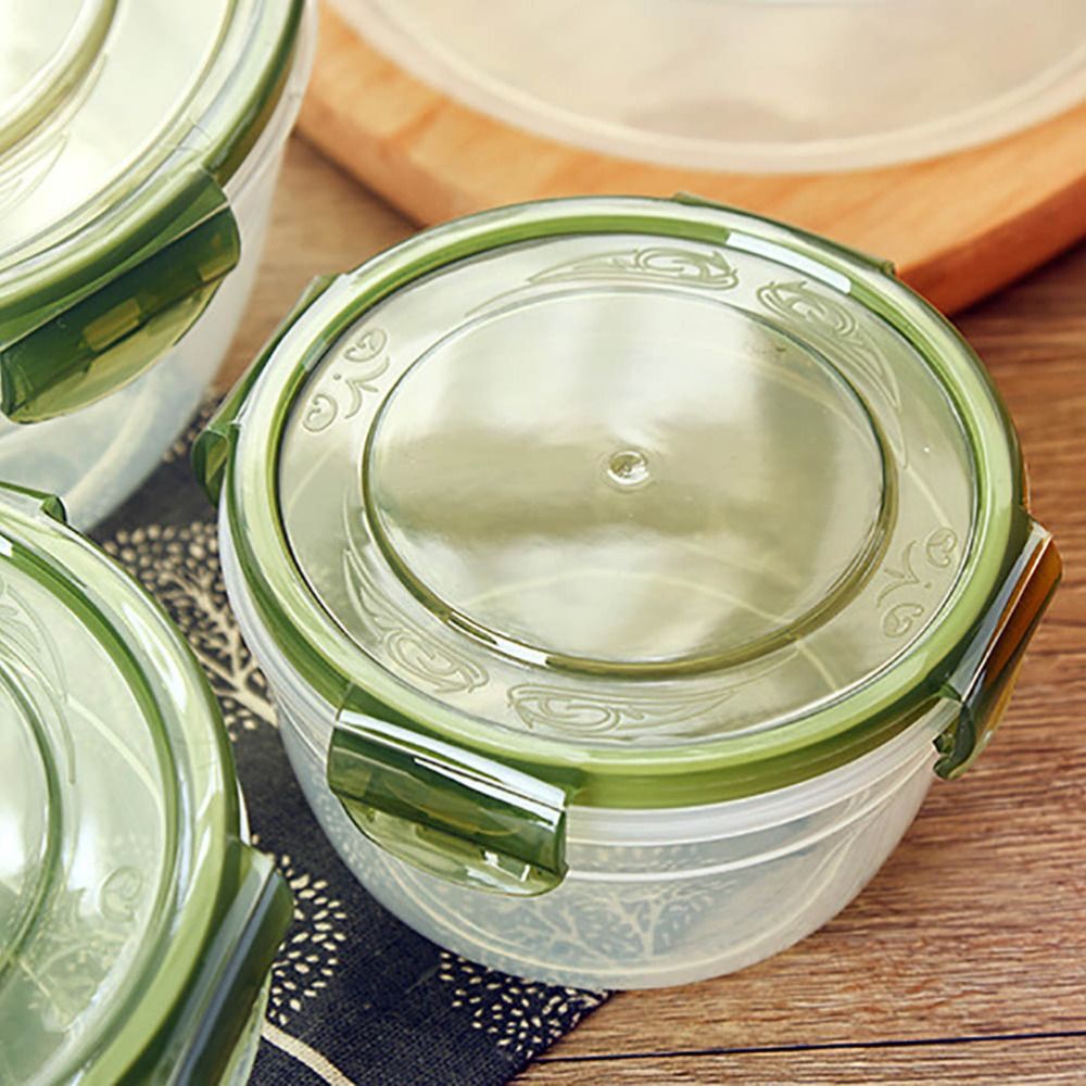 Meal Prep Glass Containers Oven Safe - Boîte de rangement ronde en plastique