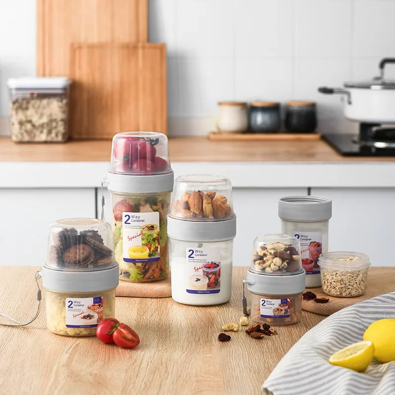 Meal Prep Yogurt - Petit déjeuner avoine céréales noix yaourt