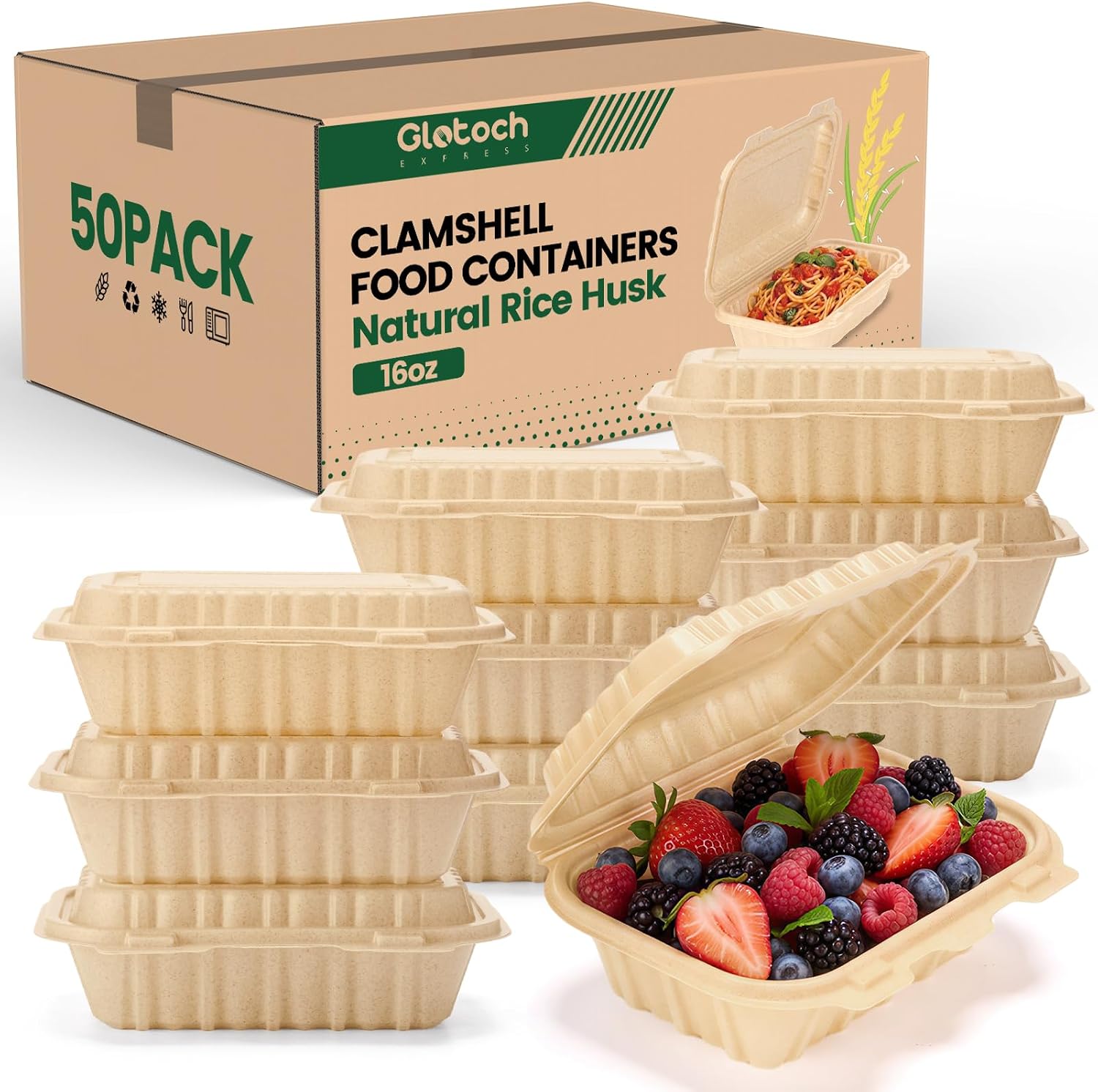 Meal Prep Dinners - Lot de 50 contenants à emporter