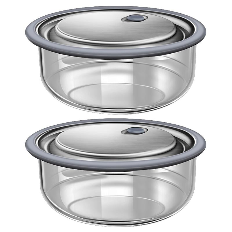 Meal Prep Glass Containers Oven Safe - Boîte à lunch ronde en verre