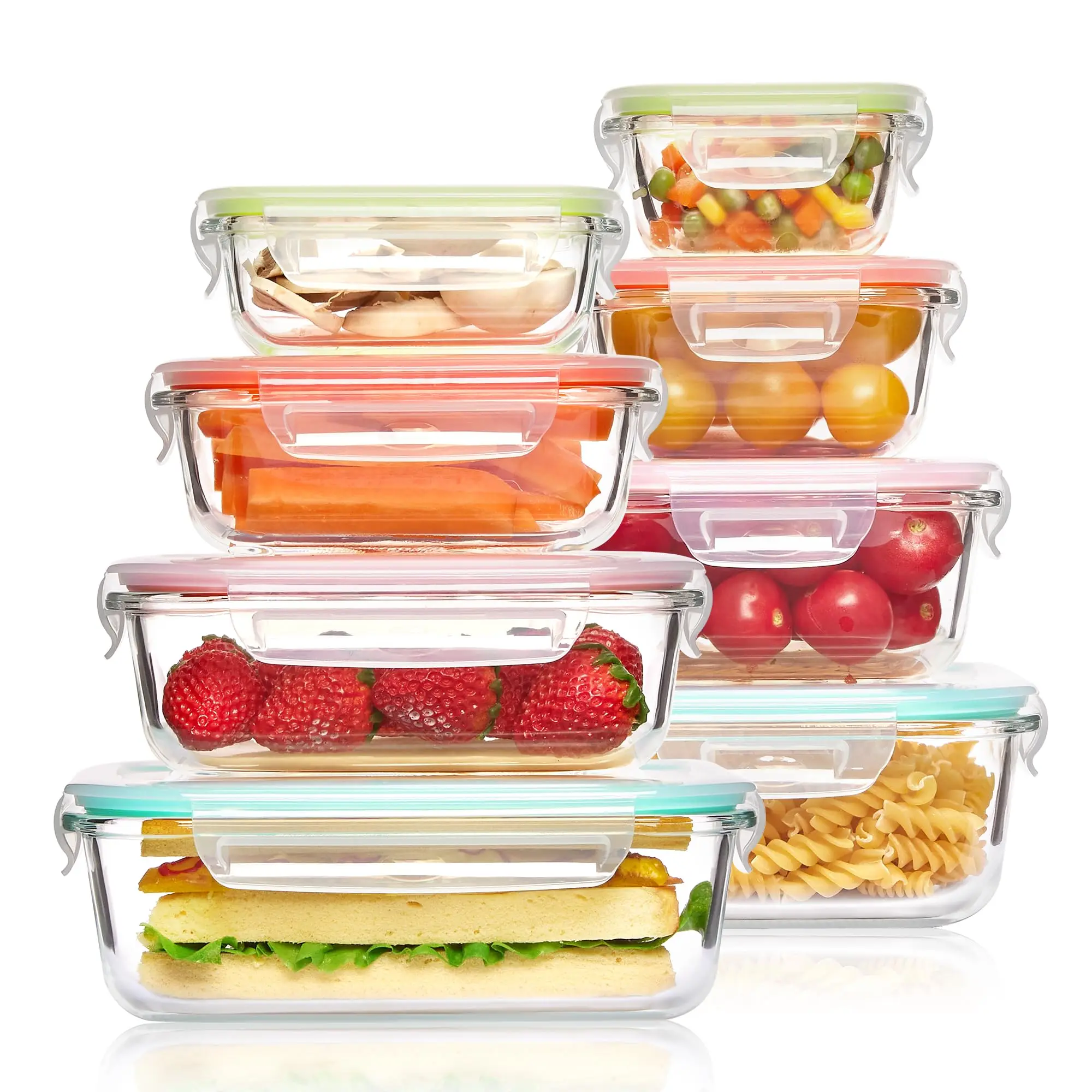 Meal Prep Glass Containers Oven Safe - Boîte à déjeuner en verre, conteneurs