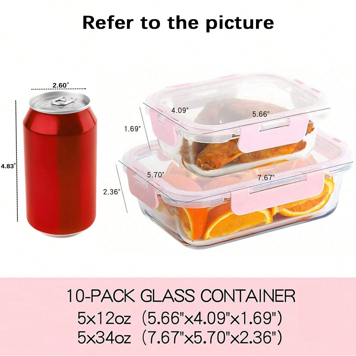 Lot de 10 récipients en verre  - Meal Prep Glass Containers Oven Safe avis et prix