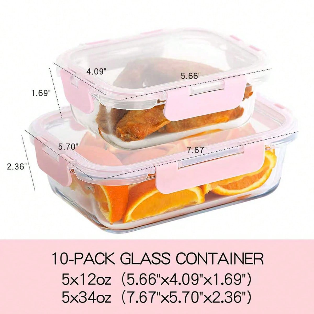 Lot de 10 récipients en verre  - Meal Prep Glass Containers Oven Safe avis et prix