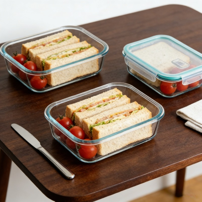 Boîte à lunch en verre borosil - Meal Prep Glass Containers Oven Safe avis et prix